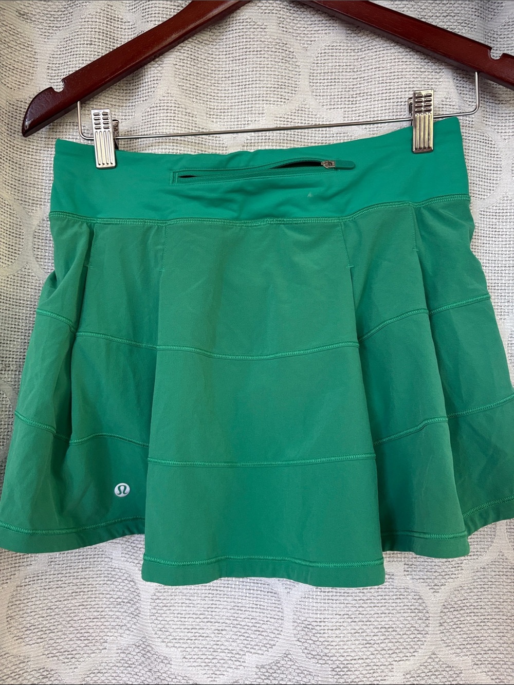 lululemon athletica Emerald Green Skater Tennis Skirt with Zip Pocket